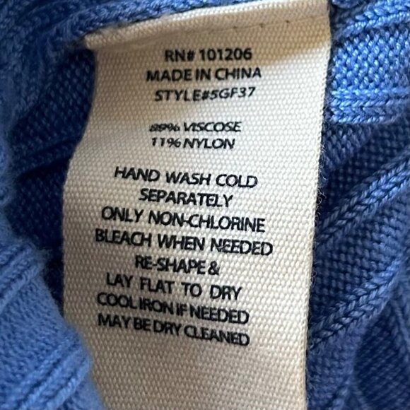 Soft Surroundings Soft Essentials Ribbed Sweater Tank Cardigan Set 3X Blue Stret - Picture 6 of 9